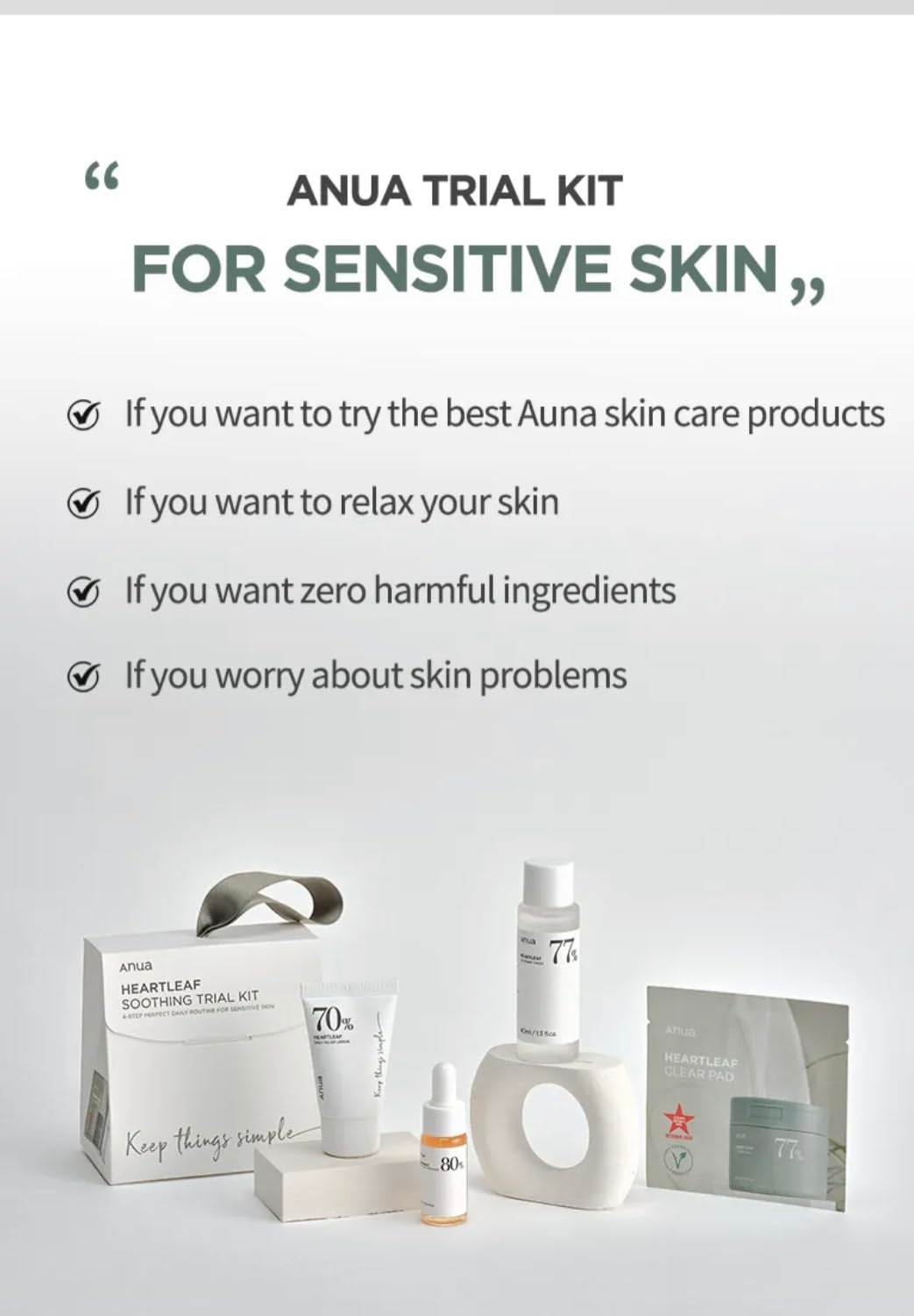 ANUA - Heartleaf Soothing Trial Travel Kit 4pcs