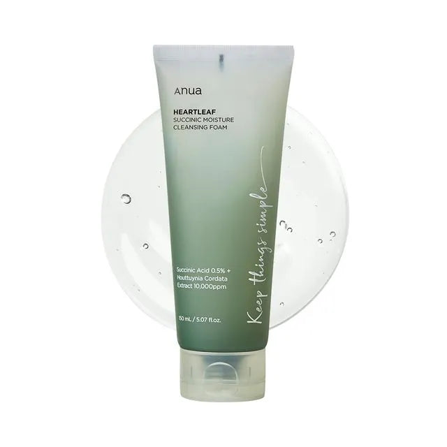 ANUA - Heartleaf Succinic Moisture Cleansing Foam  - original Korean