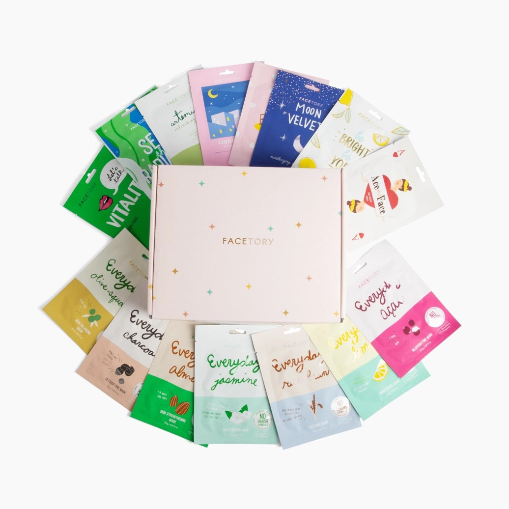 FACETORY K-Beauty Face Mask Gift Set 15 pc