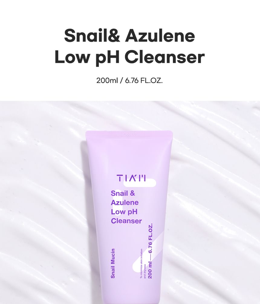 TIA'M - Snail &amp; Azulene Low pH Cleanser - original Korean