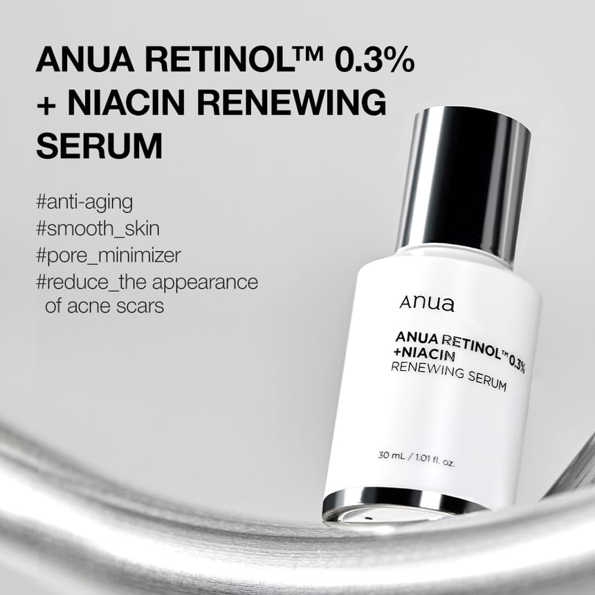 Anua - Retinol 0.3% + Niacin Renewing Serum - original Korean