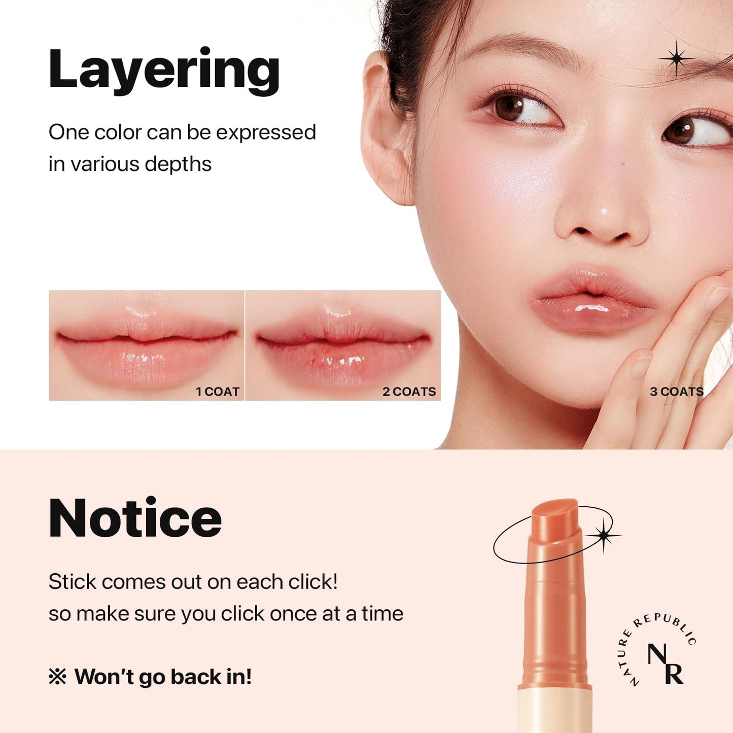 NATURE REPUBLIC - Honey Melting Lip - Apricot - Original Korean