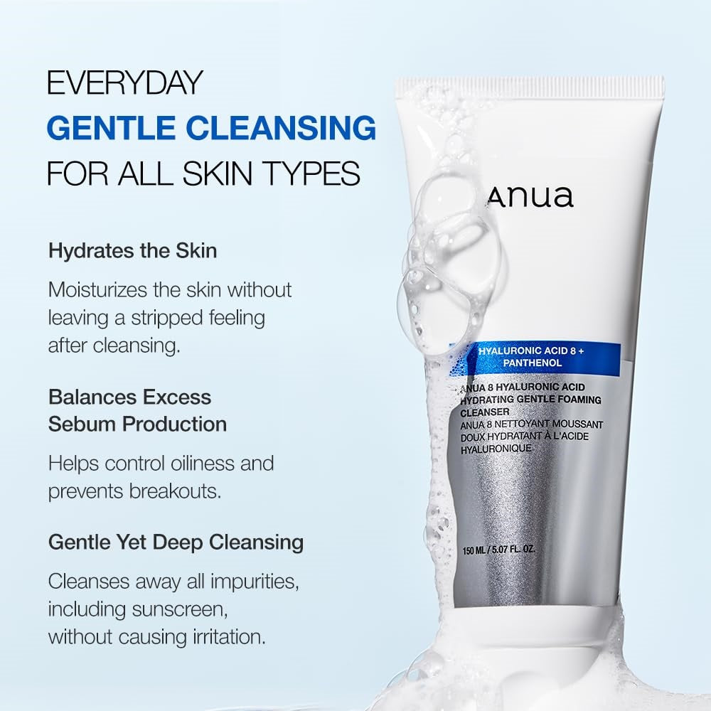 ANUA - 8 Hyaluronic Acid Hydrating Gentle Foaming Cleanser 150 ml