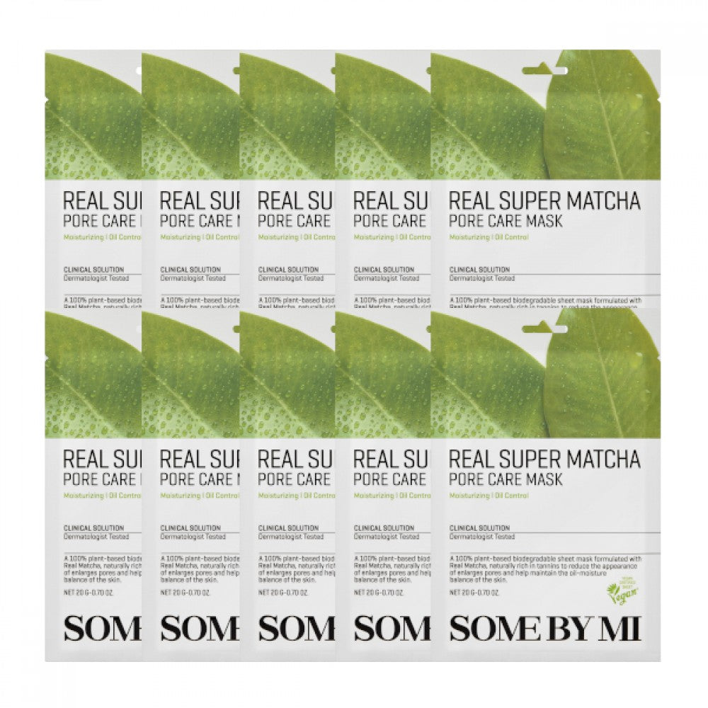 SOME BY MI - Real Super Matcha Pore Care Mask - 10pcs