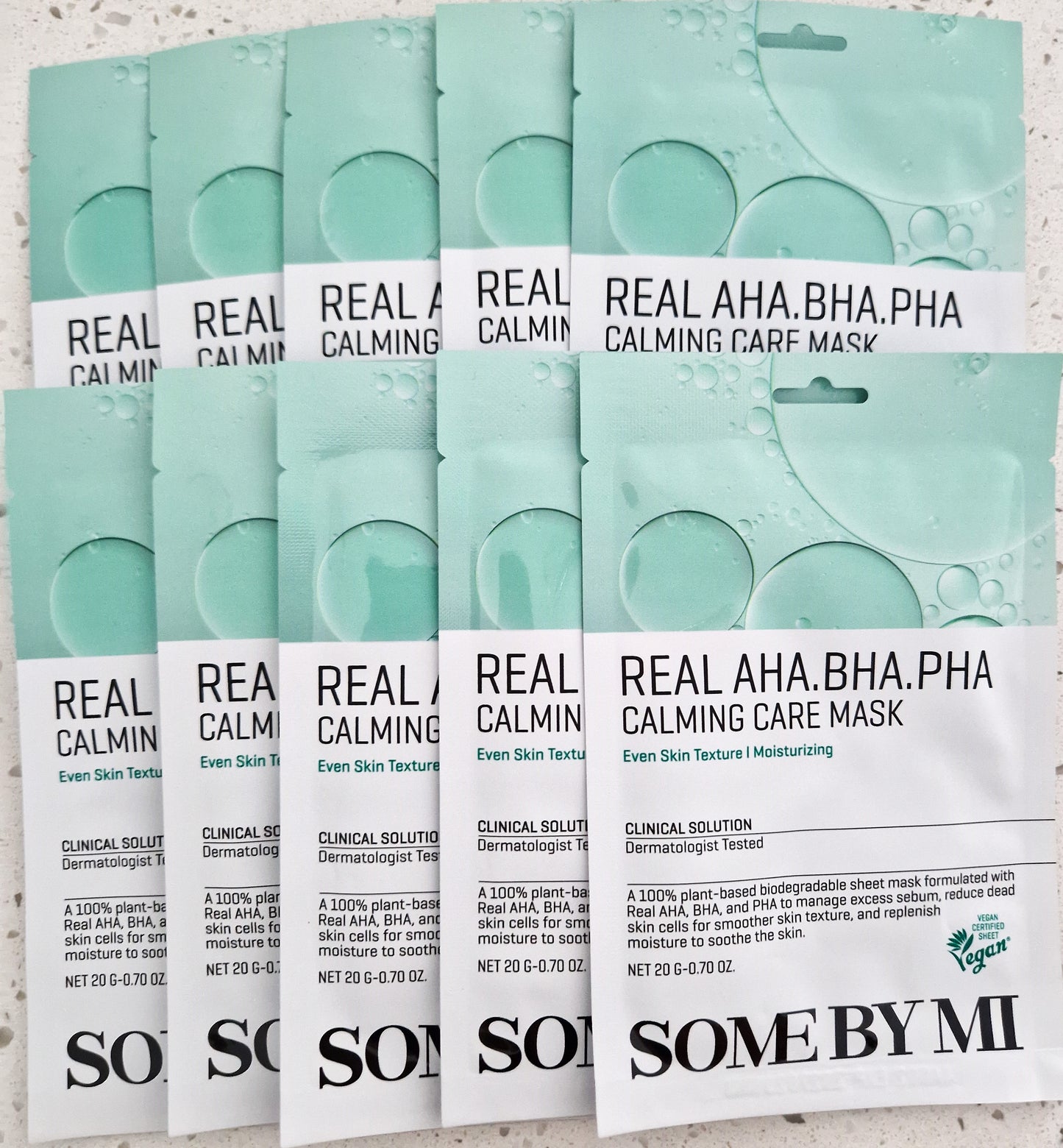 SOME BY MI Real Aha Bha Pha Calming Care Mask - 10 pcs Korean