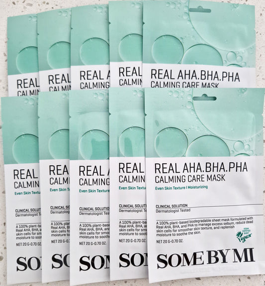 SOME BY MI Real Aha Bha Pha Calming Care Mask - 10 pcs Korean